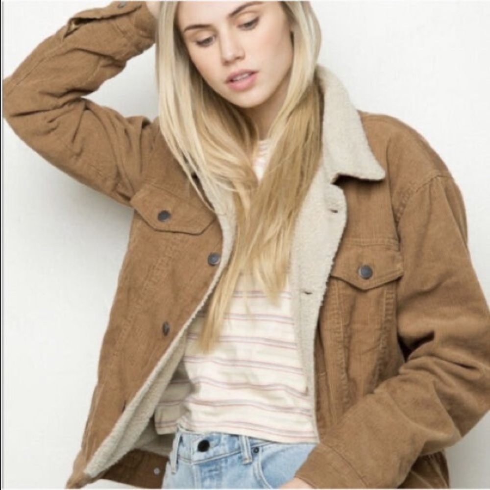 Brandy Melville Corduroy Shearling Jacket